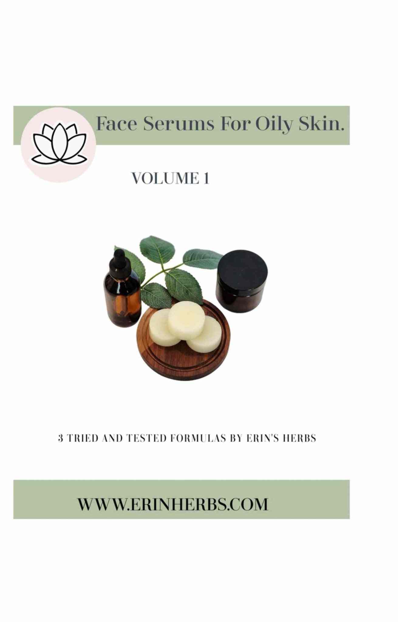 eBook for face serum formulas - oily skin - erinsherbs